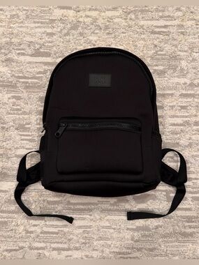 Dagne Dover Dakota Neoprene Backpack Medium Onyx Black Travel Commute Gym $225